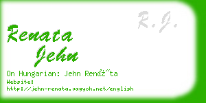 renata jehn business card